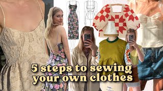 Guide to start sewing your own clothes ✨making your own wardrobe from scratch [upl. by Branham]