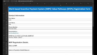 2023 MIPS Value Pathways MVPs Registration Demo [upl. by Burkitt]