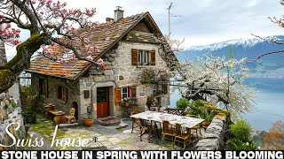 Collection of Swissstyle stone houses in spring with with flowers blooming  Fully furnished [upl. by Olwena391]