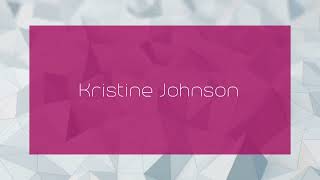 Kristine Johnson  appearance [upl. by Swagerty]