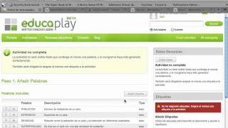 Crear crucigramas en Educaplay [upl. by Symer655]