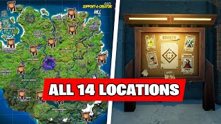 Where to Find bounty boards in fortnite  All locations For bounty boards Chapter 2 Season 7 [upl. by Tempa]