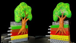 How to make a model of layers of soil  Layer of soil  Assam Make Stuff [upl. by Culley193]