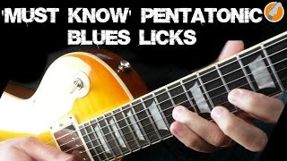 Minor Pentatonic Blues Licks [upl. by Eylhsa]