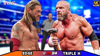 Edge vs Triple H  No Holds Barred Match  NO MERCY 2024  WWE Nov 212024 [upl. by Peedus218]