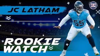 JC Latham Rookie Watch Still Developing into a TOP TIER Tackle [upl. by Edrahc590]