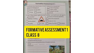 formativeassessment 1class8english manishakinraवर्कशीट prakharworkbook formativeassessment [upl. by Ajani]