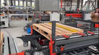 wooden pallet stacking machine [upl. by Mcclees776]