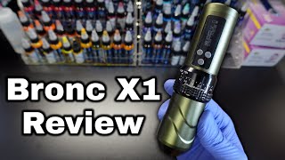 Bronc X1 Adjustable Stroke Wireless Tattoo Pen Review [upl. by Ethel]