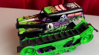 Monster Jam Grave Digger Trax AllTerrain RC REVIEW [upl. by Vial89]