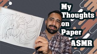 Unintentional ASMR Drawing Thoughts on Paper – Relaxing Pencile Sounds [upl. by Llaccm]