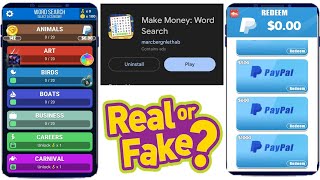 Make Money Word Search Real Or Fake  Make Money Word Search Withdrawal Proof  Word Search App [upl. by Atila]