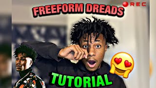 Freeform dreads full tutorial Easy [upl. by Ayar]