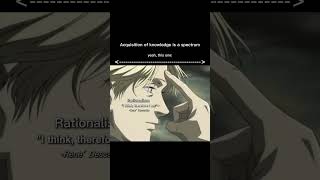 Rationalism vs Empiricism monsteranime johanliebert anime philosophy [upl. by Knox]