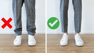 STYLINGTIPPS für MÄNNER ● Wie lang sollte meine Hose sein [upl. by Idnac]