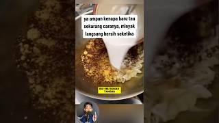 Cara bersihkan minyak yang kotor tepung tapioka dicampur air shorts tips [upl. by Melly]