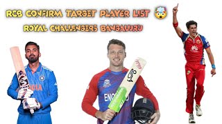 RCB Mega IPL Auction 2025 🤯  Confirm Target Player List 🔥 [upl. by Aidualk]