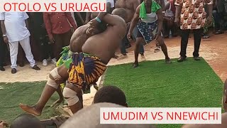 Nnewi New Yam Festival Wrestling competitionWatch how Otolo defeated Uruagu Wrestling Igbo [upl. by Tamah]