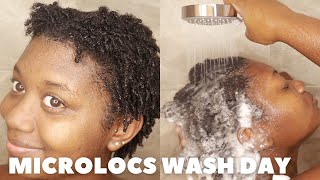 HOW I WASH my DIY MICROLOCS [upl. by Yelnik]