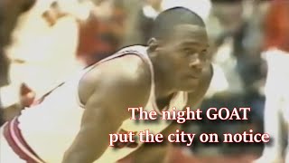 1984 Rookie Michael Jordans first ever UNBELIEVABLE clutch takeover 22 points 4th quarter [upl. by Jeri]