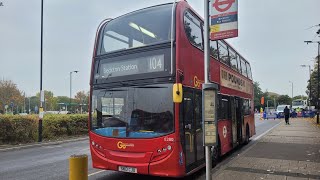 FRV Route 104 Stratford  BecktonGo Ahead London Enviro 400 E280 SN13CJU [upl. by Emelda427]