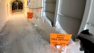 Skiing the Dreaded Tunnel Run in 5 mins  Alpe dHuez 2019 4K [upl. by Durning]