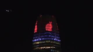 Year of the Rabbit Light Display Chinese New Year 2023 Salesforce Tower San Francisco California [upl. by Enilekaj719]