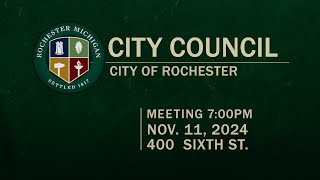 Rochester City Council Meeting  Nov 11 2024 [upl. by Page51]