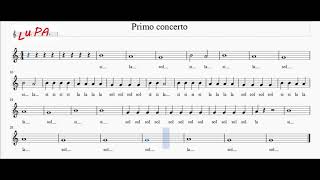 Primo concerto  Flauto dolce  Note  Spartito  Instrumental  Musica  Karaoke [upl. by Dorraj]