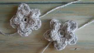 crochet How To  Crochet a Double Flower [upl. by Stillman346]