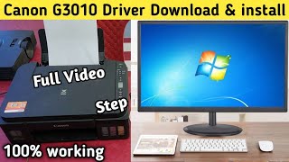 Canon G3010 Driver Download and install  Step By Step 100 working 2024 in hindi [upl. by Selij]