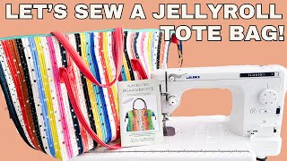 Jellyroll Tote Bag SewAlong  Auntie Twos Big Katahdin Tote Pattern [upl. by Yllak]