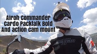 Airoh Commander adventure helmet Review Cardo Bold and actions cameras installation [upl. by Cary800]