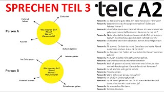 TELC A2 Almanca Sınavı Konuşma 3Bölüm Sprechen Teil 3 etwas aushandelnetwas zusammen planen 4 [upl. by Marga]