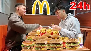 24 STUNDEN NUR MCDONALDS ESSEN   Kelvin und Marvin [upl. by Neelrad]