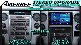 Awesafe 9quot Car Stereo 20092012 Ford F150 Install [upl. by Llesirg]