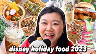 What to Eat at DISNEYLAND HOLIDAY Edition Food Tour 2023 [upl. by Lalaj]