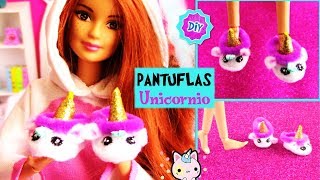 Como hacer PANTUFLAS UNICORNIO para tu Colección de MUÑECAS Barbie [upl. by Pengelly]