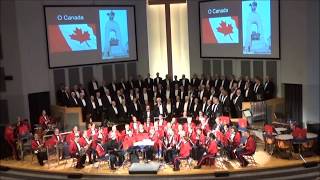 O Canada by the 15th Field Band and Vancouver Welsh Mens Choir [upl. by Nilrak515]