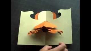 How to Make a Kirigami Crab quotCancerquot Popup Card ReEdit [upl. by Nodnahs]