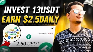 💥USDT Earning Site 💰Get Free Crypto 💲Usdt Mining Site  Earn Free USDT  USDT Investment Site 2024 [upl. by Htebharas336]