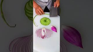 Carve The Onion Into A Beautiful Lotus Platter So Beautiful Fruitcarving [upl. by Aioj411]