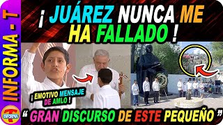 AMLO FELICITÓ A ESTE JOVENCITO DE PRIMARIA POR SU GRAN DECLAMACIÓN MANDO EMOTIVO MENSAJE [upl. by Cudlip]