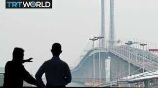 China Bridge Worlds longest sea bridge connects cities [upl. by Snell]