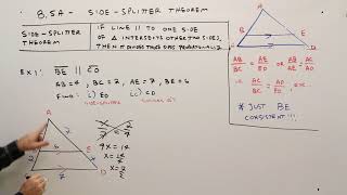 85ASideSplitter Theorem [upl. by Sirmons]