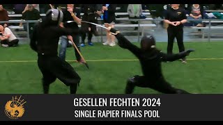 Gesellen Fechten 2024  Single Rapier Finals Pool [upl. by Eneli]