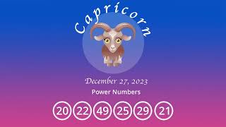 Capricorn horoscope for December 27 2023 [upl. by Dranoel]