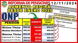 ONP Ley 19990  Aumento de pensión 2025  Montos [upl. by Kcirdde]