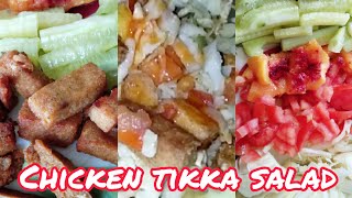 Chicken Tikka Salad  Low calories Best meal for weightloss  Quick to make [upl. by Fruma]