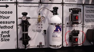 SEMA 2019 Nitrous Express Has A Ton Of New Products For WaterMethanol Injection [upl. by Gnemgnok]